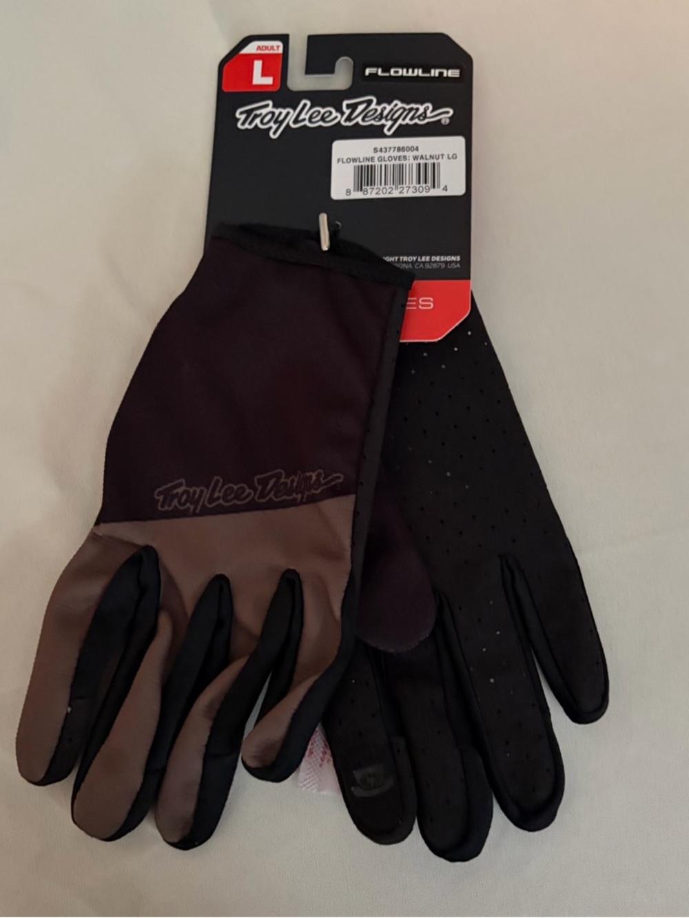 Troy Lee Designs Flowline Gloves in Walnut/Burgundy - Large